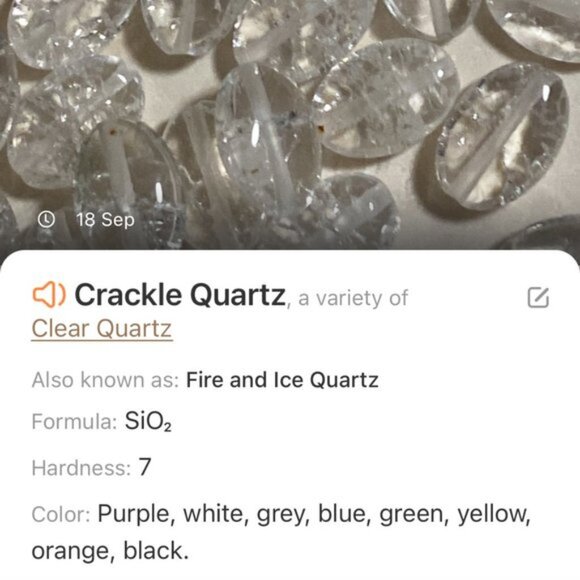 Clear Crackle Quartz Necklace, Genuine Tumbled Gemstone - Picture 11 of 13